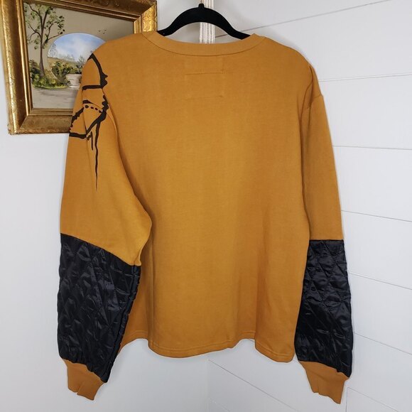 The Power Of Words Thale Blanc Resilient Crewneck Sweatshirt Quilted Sleeve Med - Picture 4 of 10